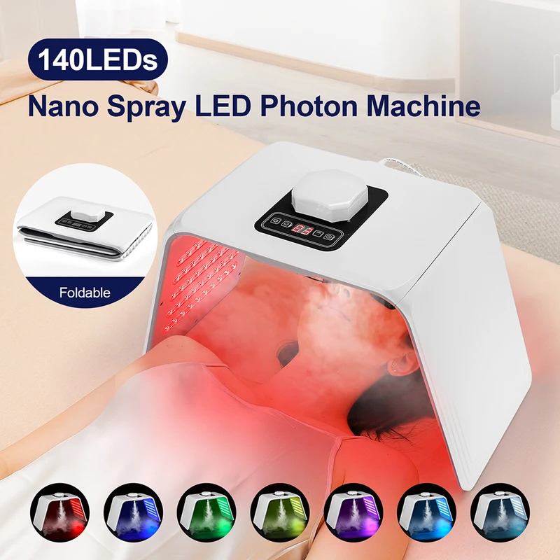 Spa & Wellness Centre Lielupe - 7-Farben-LED-Photonen-Schönheitsmaske, feuchtigkeitsspendendes Nano-Spray für Gesicht und
