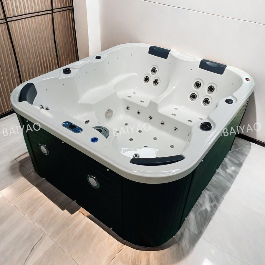 Spa Wellness Retreat - Luxuriöse Wellness Retreat 4-Personen-Acryl-Massage-Casuzzic-Badewanne, Whirlpool-Spa-Badewanne für