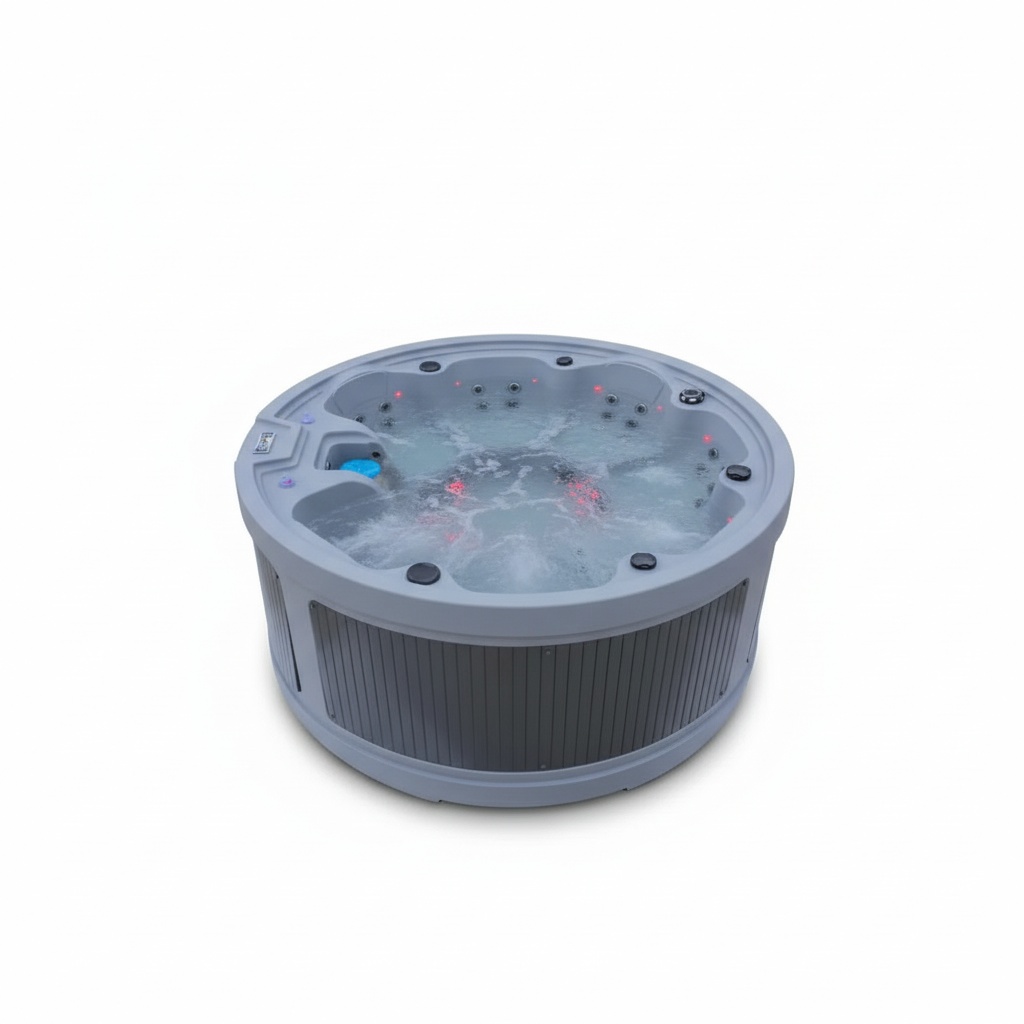 Relax - Spa & Wellness - 7-Personen-Whirlpool, Runder Massage-Spa, Rotationsgeformter Outdoor-Whirlpool, 2000x2000x780mm