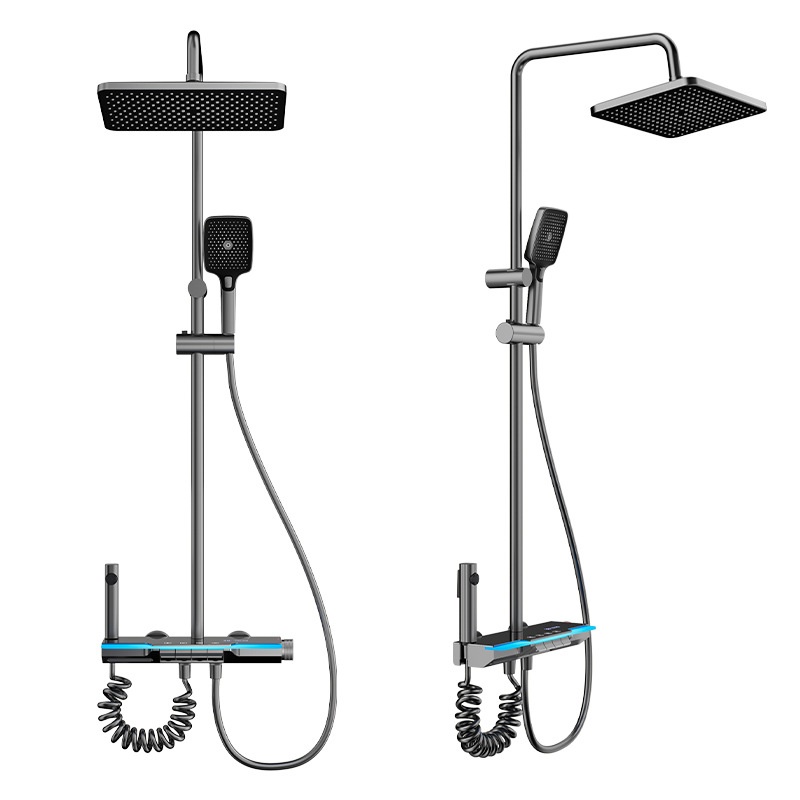 Graues Gun-Metal-Duschset: Lux – Spa & Wellness Centre Lielupe Bewertung und Preis
